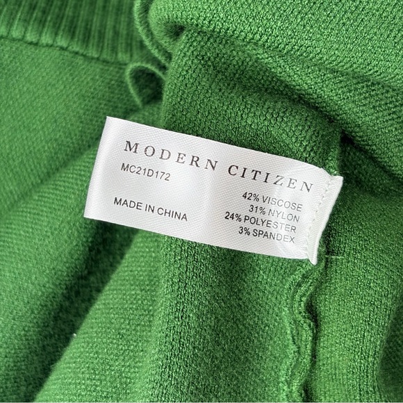 Modern Citizens Green Moya Mock Neck Sweater Dress - Picture 7 of 7
